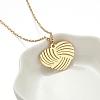 304 Stainless Steel Hollow Pendant Cable Chain Necklaces for Women WGAEFC1-09-1