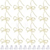 28Pcs Bowknot Shape Brass Earring Hook DIY-SP0001-06G-1