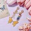 Butterfly Alloy Enamel Pendants Decoraiton HJEW-JM01637-05-2