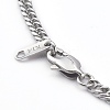 Non-Tarnish 304 Stainless Steel Diamond Cut Cuban Link Chain Necklaces NJEW-JN03368-01-3