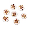 Ocean Printed Natural Freshwater Shell Flat Round Beads SHEL-A006-13D-1