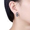 Trendy Sterling Silver Hoop Earrings EJEW-BB29982-A-3