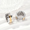 304 Stainless Steel Polishing Effect Hoop Earrings EJEW-M001-36GP-A-3