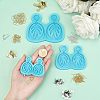 Olycraft DIY Leaf Dangle Stud Earrings Silicone Molds DIY-OC0003-96-3