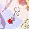 Resin & Alloy & Glass Keychain KEYC-MZ00015-02-2