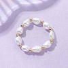Natural Cultured Freshwater Pearl Finger Rings RJEW-JR01012-1