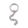 304 Stainless Steel Split Key Ring Clasps STAS-L226-009A-2