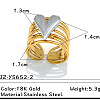304 Stainless Steel Cuff Open Rings FS-WGD1193-02-1