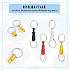 Unicraftale 4Pcs 4 Colors Aluminum Quick Release Keychain KEYC-UN0001-20-5