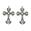 Alloy Rhinestone Cross Big Gothic Pendants ALRI-1475-NR-1