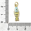 Brass Enamel Pendants X1-KK-A266-39G-02-3