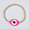 Acrylic Devil Eye Brass Round Beaded Stretch Necklaces for Female Jewelry Direct Sales TA4836-2-2