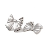 Bowknot 304 Stainless Steel Stud Earrings for Women EJEW-L272-026P-01-2