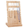 3-Tier Wooden Slant Back Jewelry Display Stands ODIS-WH0025-115-1