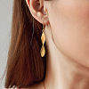 Twist Brass Leverback Earrings FS-WG34DE2-01-2