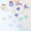 120Pcs 6 Style Transparent Spray Painted Glass Beads GLAA-SC0001-73-3
