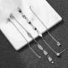 304 Stainless Steel Tassel Stud Earrings for Women EJEW-A119-18P-3