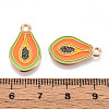 Fruit Alloy Enamel Pendants X-ENAM-T022-32C-3