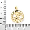 Brass Micro Pave Cubic Zirconia Pendants KK-M319-24G-01-3