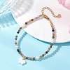 Butterfly Natural Cultured Freshwater Pearl Charm Bracelets BJEW-JB13547-02-1