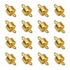 Column Brass Magnetic Clasps with Loops KK-M064-G-NR-2