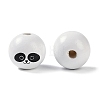 Animal Themes Printed Wood European Beads WOOD-M013-01D-2