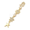 Brass Micro Pave Clear Cubic Zirconia Big Pendants KK-B176-02G-10-2