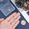 2Pcs 2 Colors 925 Sterling Silver Glue-on Flat Pad Bails STER-BBC0009-76-3