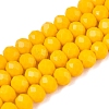 Opaque Solid Color Imitation Jade Glass Beads Strands EGLA-A044-P6mm-D29-1