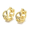 Real 18K Gold Plated Brass Hoop Earrings EJEW-L269-053G-1