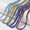 Electroplate Transparent Glass Beads Strands EGLA-A034-T6mm-S-1