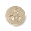 Golden Tone Wax Seal Brass Stamp Head DIY-B079-02G-13-1