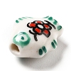 Handmade Printed Porcelain Beads PORC-F005-03E-3