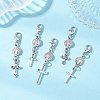 Alloy Cross Pendant Decorations HJEW-JM04631-1