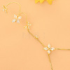 Alloy Crystal Rhinestone Han Chain Finger Ring Bracelets for Women WGE7661-01-3