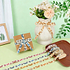 4Bags 4 Colors Printed Artificial Silk Ribbons OCOR-MA0001-82B-4