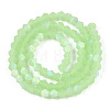 Imitation Jade Bicone Frosted Glass Bead Strands EGLA-A039-J4mm-MB01-2