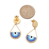 Seed Bead Teardrop Stud Earrings EJEW-MZ00251-01-3