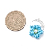 Glass Seed Beaded Moon & Flower Pendants PALLOY-MZ01185-02-2