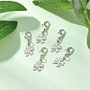 5Pcs Clover 201 Stainless Steel Pendant Decorations SA-CJ81B3-2