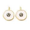 Brass Enamel Pendants KK-CJC12A6-01D-G-1