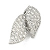 Leaf Brass Micro Pave Cubic Zirconia Enhancer Shortener Bails KK-F934-07D-P-1