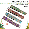 14M 4 Colors Ethnic Style Embroidery Polyester Ribbons OCOR-FG0001-66-2