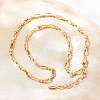 5MM Brass Pave Cubic Zirconia Oval Link Chain Necklaces NJEW-D324-01G-04-1