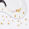 AHADERMAKER 120Pcs 4 Style Brass Crimp Beads Covers KK-GA0001-36A-5
