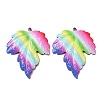 Rainbow Color Printed Iron Pendants RN-CBA3547-02E-1