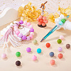 45Pcs 3 Colors Round Silicone Focal Beads SIL-TAD0001-01E-6