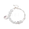 Natural Pearl & Round Cat Eye & Glass Beaded Bracelets BJEW-C068-06S-2