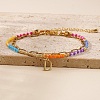 304 Stainless Steel Letter Charm Double-layered Bracelets VG5038-4-1