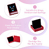 5Pcs Rhombus Textured Cardboard Jewelry Packing Boxes with Sponge Inside CBOX-TA0001-18B-4